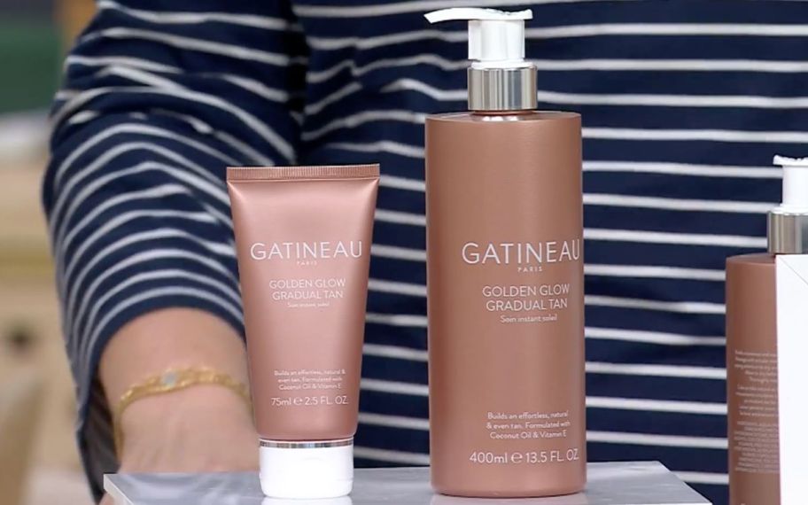 two items of Self tanner set on top of a table