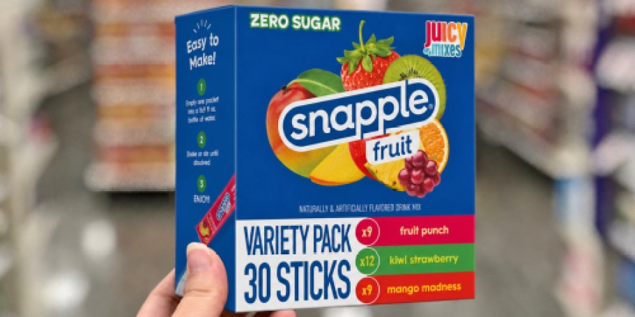 Snapple Drink Mix 30-Count Variety Pack Only $3.78 Shipped on Amazon (Reg. $9)