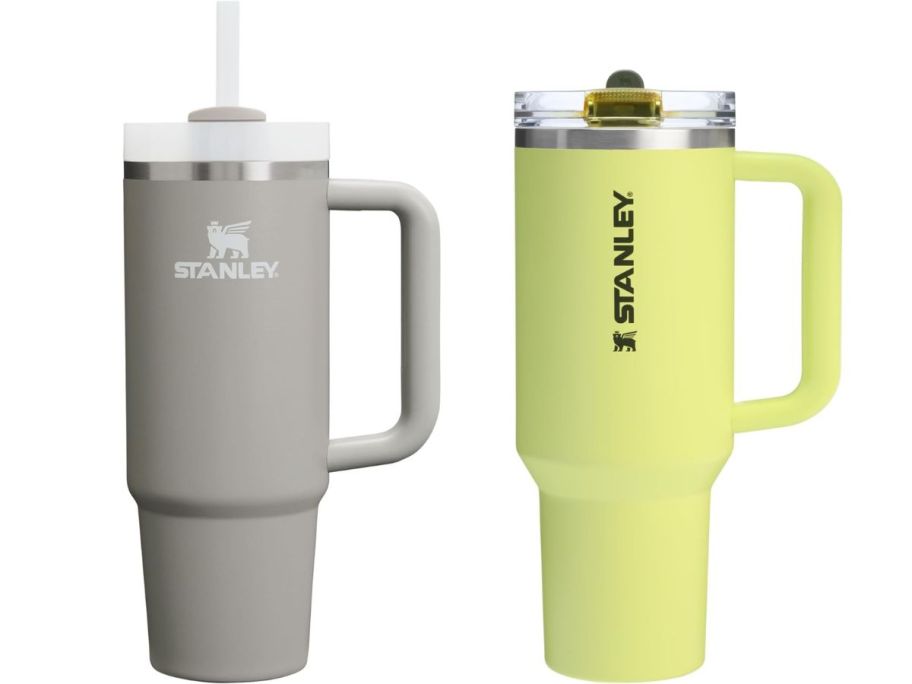 Stock images of two Stanley tumblers