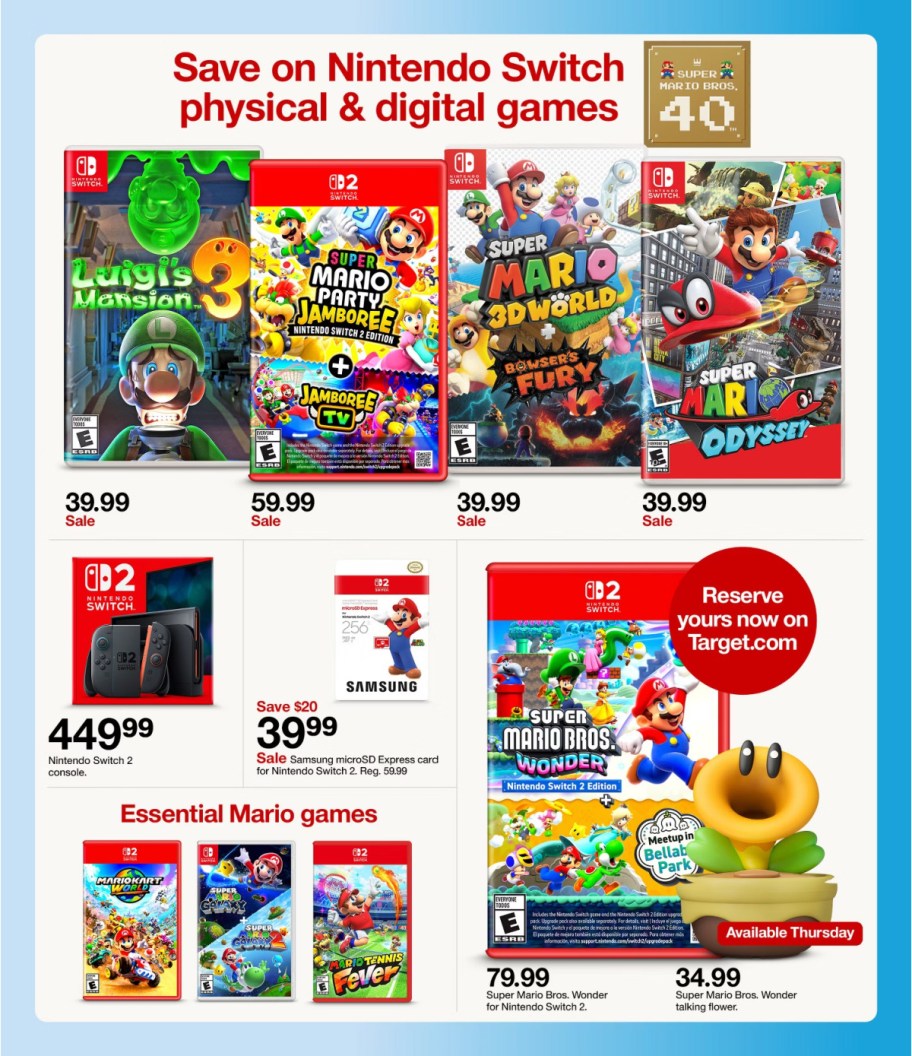page from Target ad