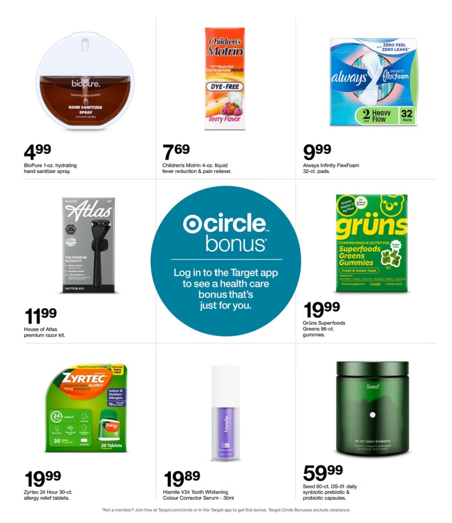 page from Target ad