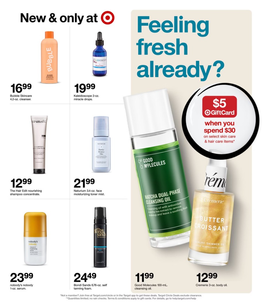 page from Target ad