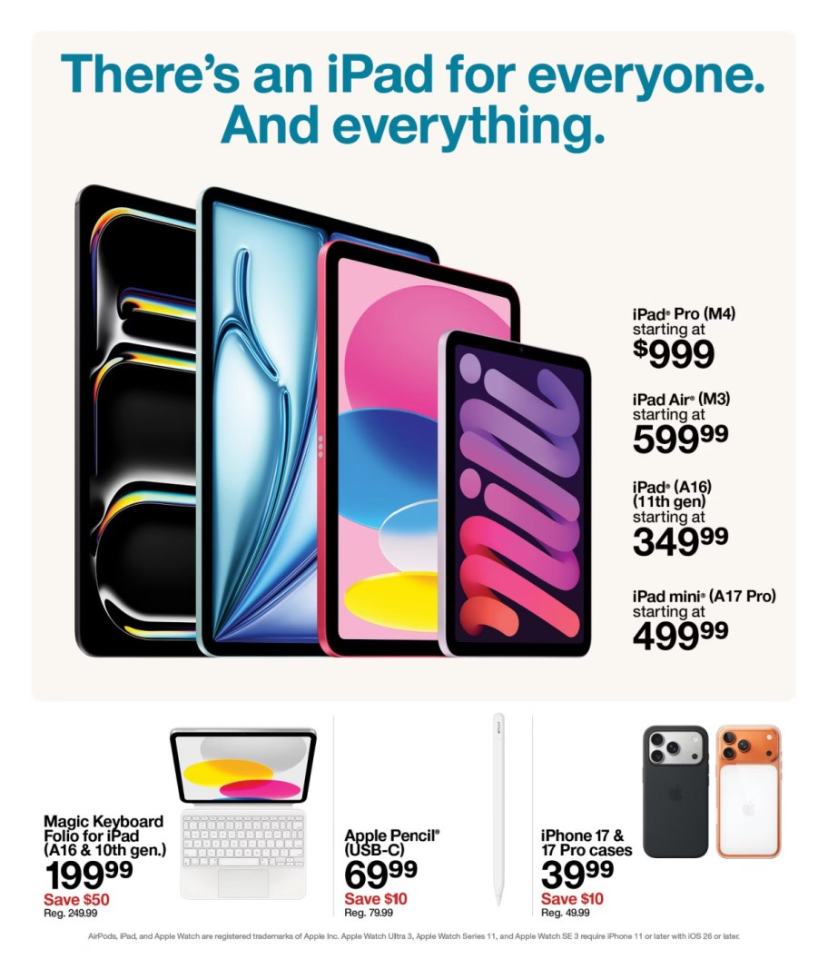 page from Target ad