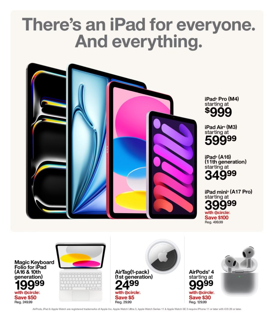 page from Target ad