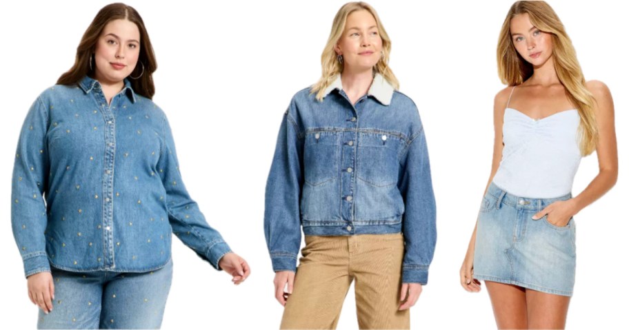 women wearing denim