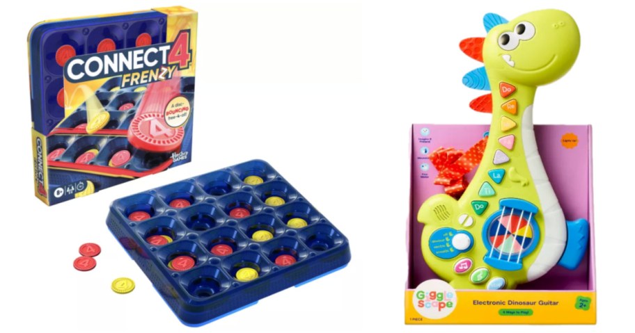 connect four game and play guitar