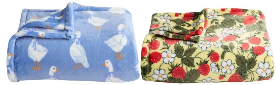 two The Big One Oversized Supersoft Plush Throw Blankets