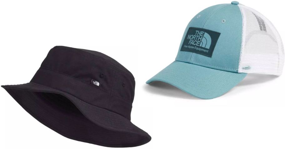 Stock images of two The North Face hats
