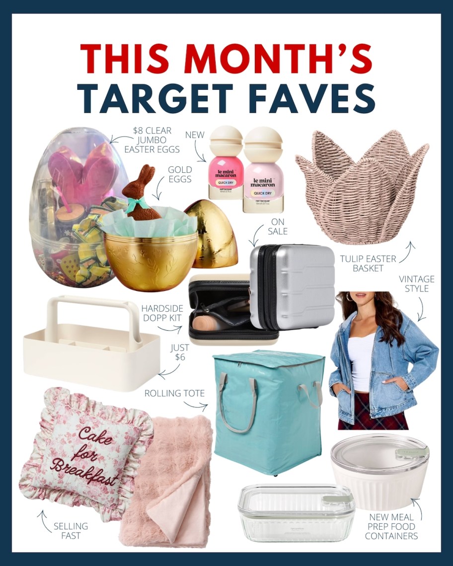 this month's target faves collage of various target items