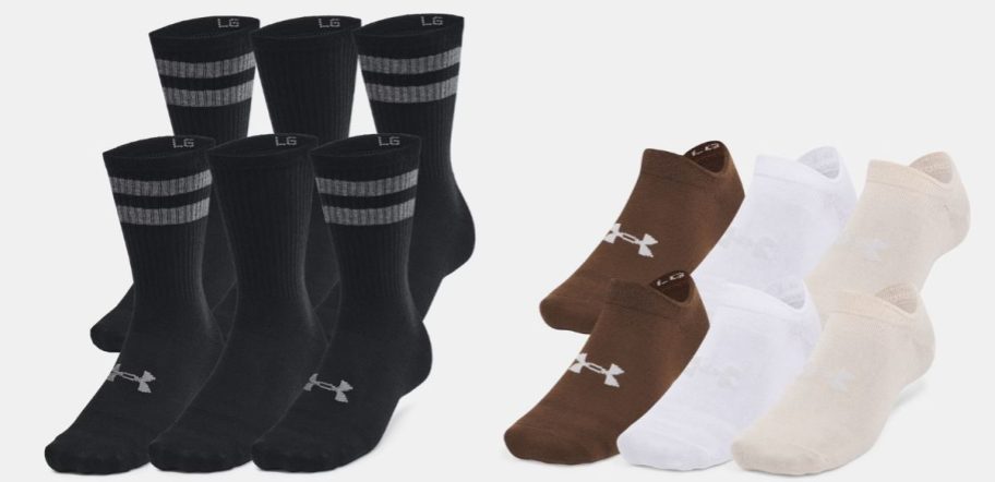 Under armour socks in different styles