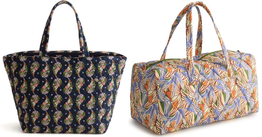 Stock images of a Vera Bradley Travel Tote and Duffel Bag