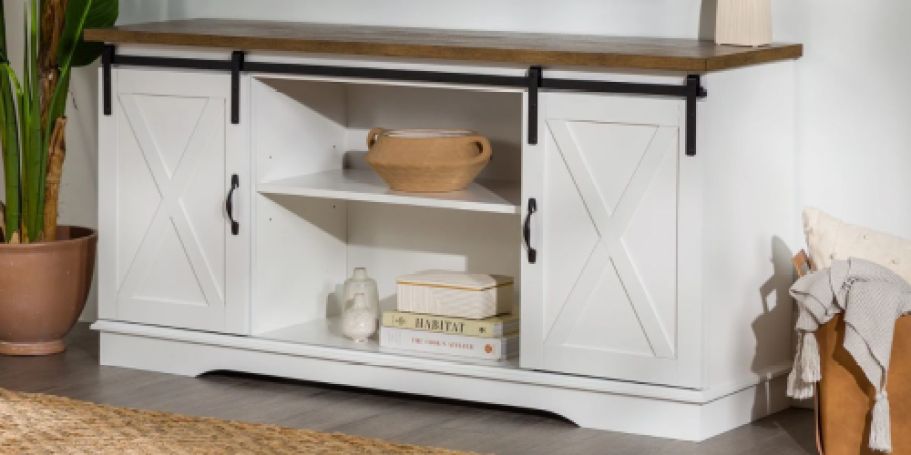 Up to 80% Off Walker Edison Furniture on Walmart | Barn Door TV Stand Only $85.60 Shipped
