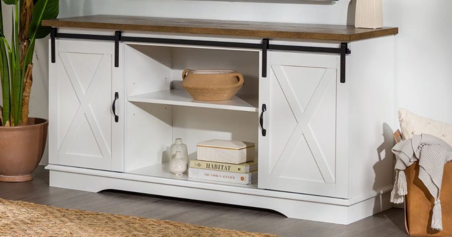 Up to 80% Off Walker Edison Furniture on Walmart | Barn Door TV Stand Only $85.60 Shipped