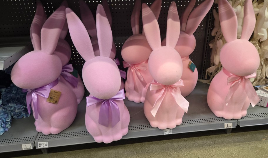 Way To Celebrate 27 Flocked Bunny Tabletop Decoration