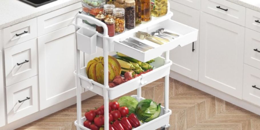 Rolling Storage Cart w/ Drawer Just $13.80 Shipped for Prime Members (Reg. $28)