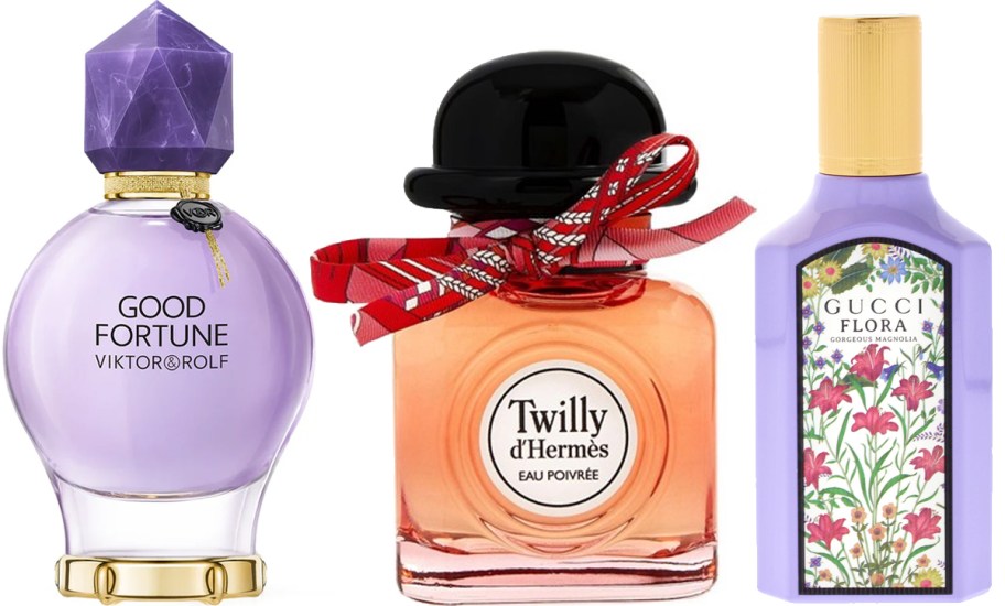 Viktor & Rolf, Hermes, and Gucci perfumes