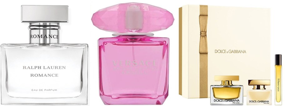 Ralph Lauren, Versace, and Dolce & Gabbana fragrances