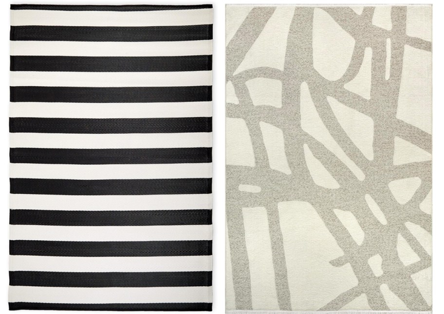 striped and abstract rugs