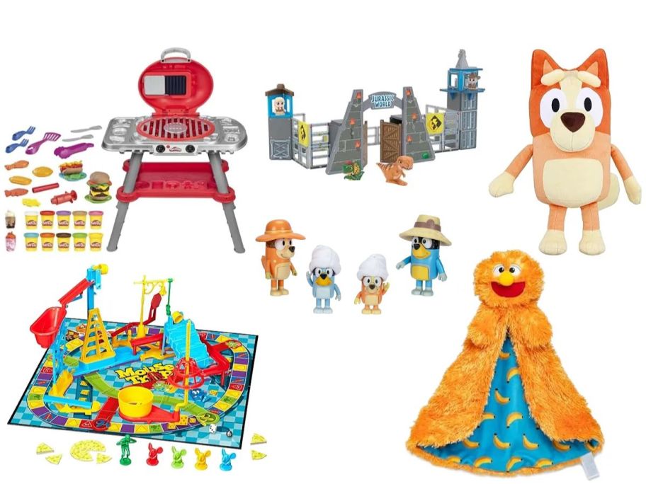 Woot Toys including Ms. Rachel, Bluey, Play-doh, Moustrap and Magnatiles