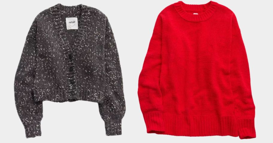 aerie cardigan and sweater