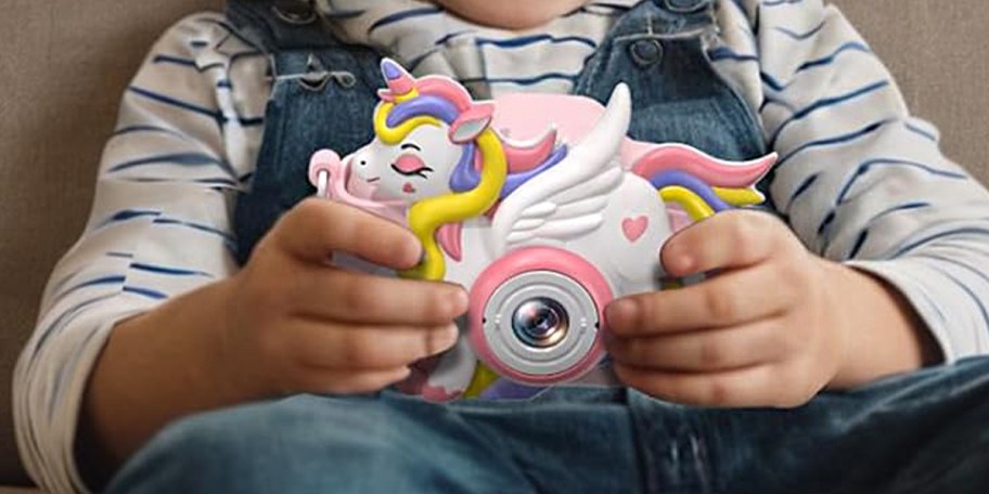 hands holding unicorn camera 