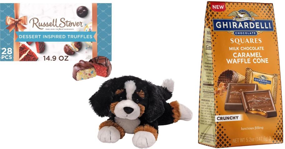 valentine's day candy and stuffed animal