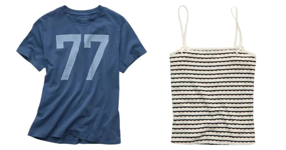 two women's american eagle tops