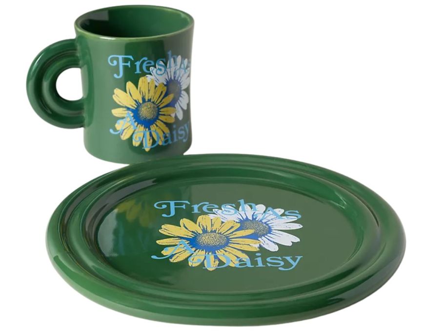 Anthropologie Ariane Stoneware Mug and dessert plate