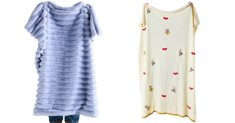 two anthropologie blankets