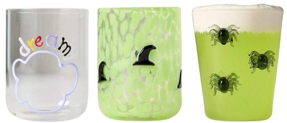 three anthropologie Icon Juice Glasses