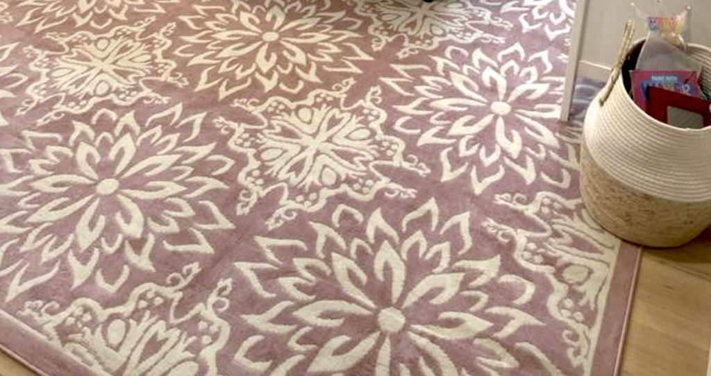 area rug with flowers 