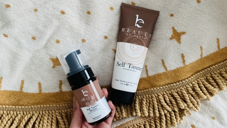 two different types of selftanning products