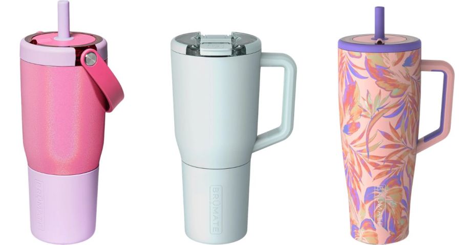 three brumate tumblers