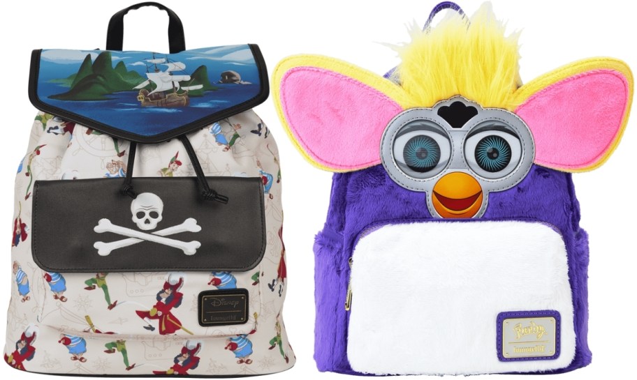 captain hook and furby backpacks
