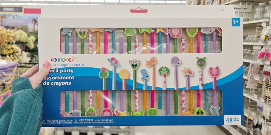 hand holding cowboy pencil pack 