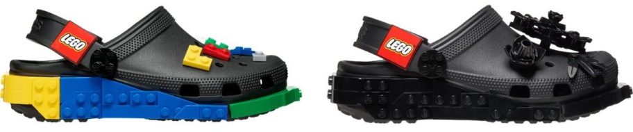 Crocs x LEGO Masterbrand Creativity and midnight garden clogs