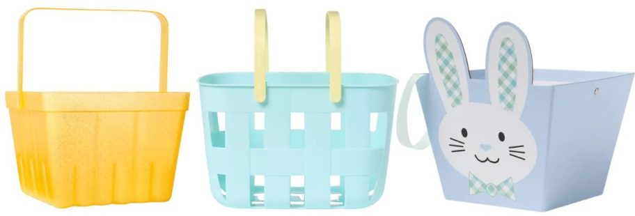 three easter baskets