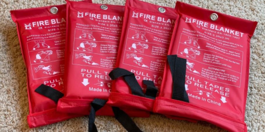 FOUR Emergency Fire Blankets Just $15.99 on Amazon (Faster Than a Fire Extinguisher!)