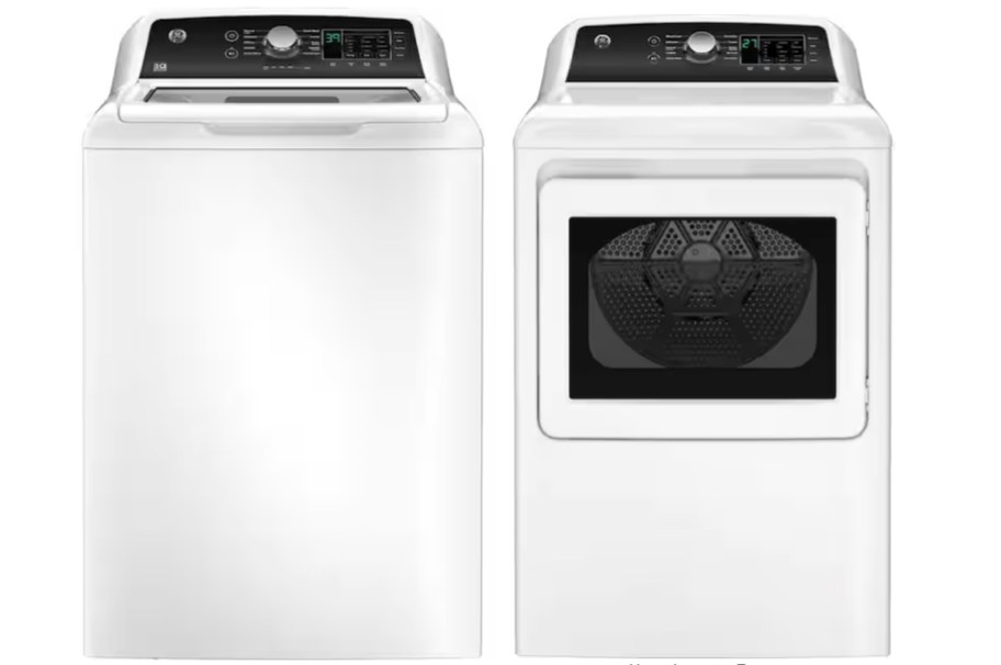 white ge washer and dryer
