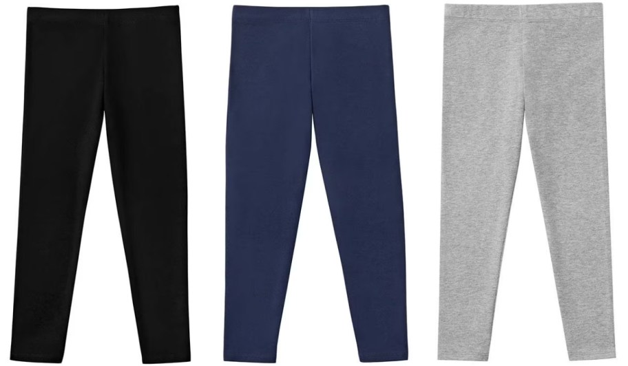 girls 3 pack leggings