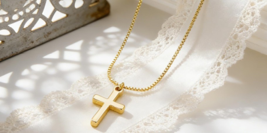 Up to 70% Off Gold-Plated Cross Necklaces on Amazon