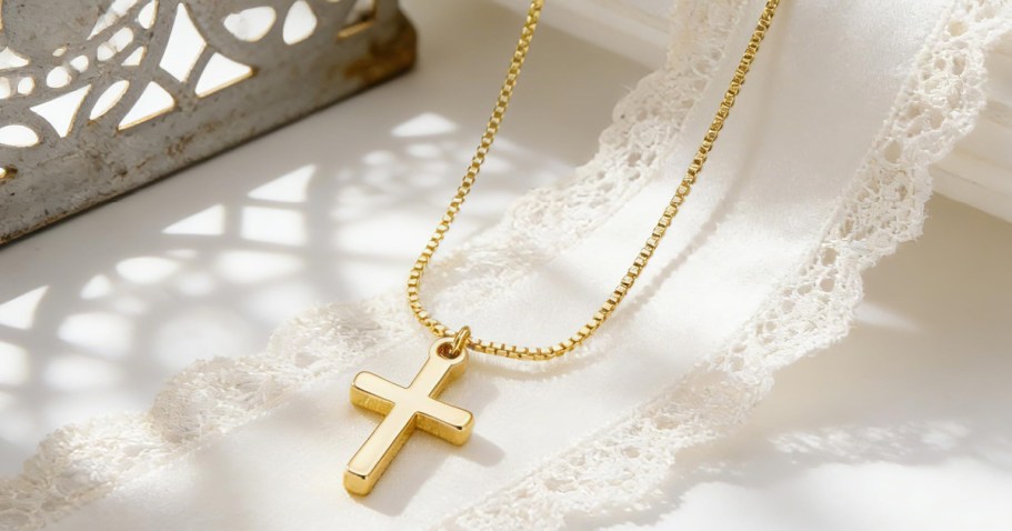 Up to 70% Off Gold-Plated Cross Necklaces on Amazon
