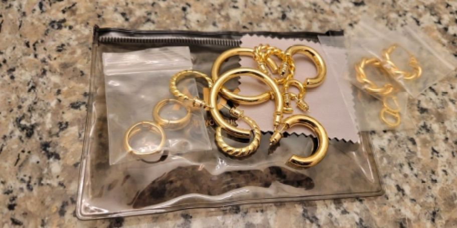 Women’s 14k Gold-Plated Earrings 9-Pack Only $6.99 on Amazon