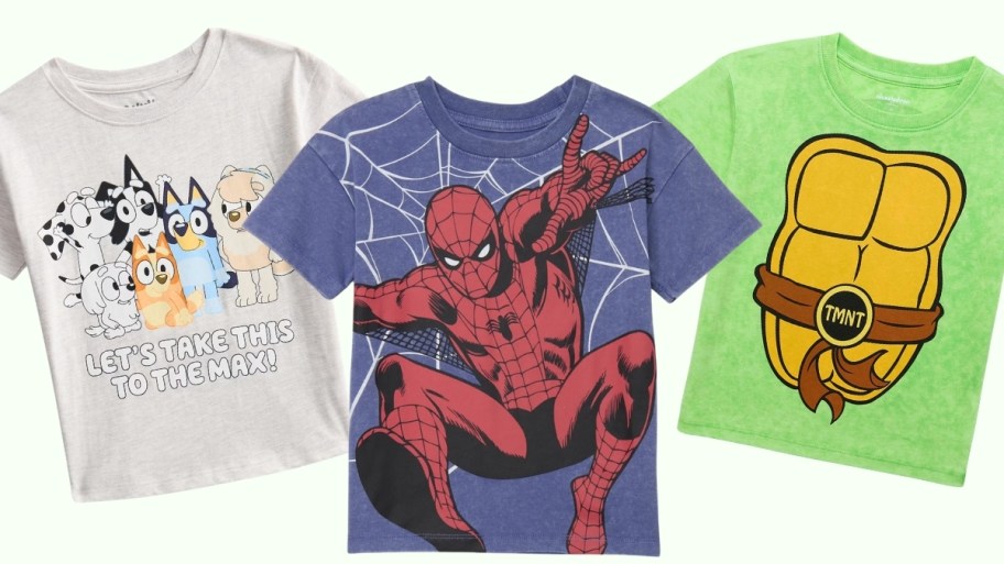 3 kids character tees 