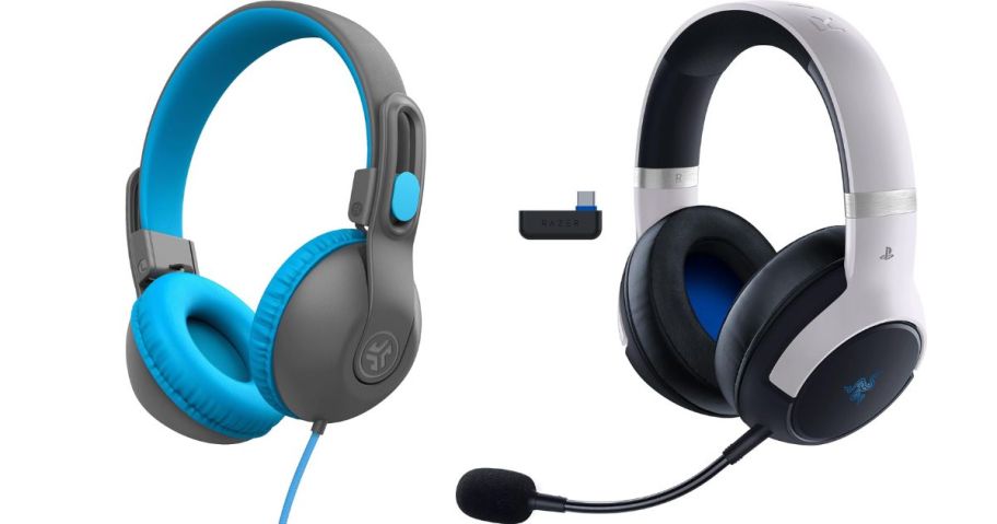 stock image of two different headsets 
