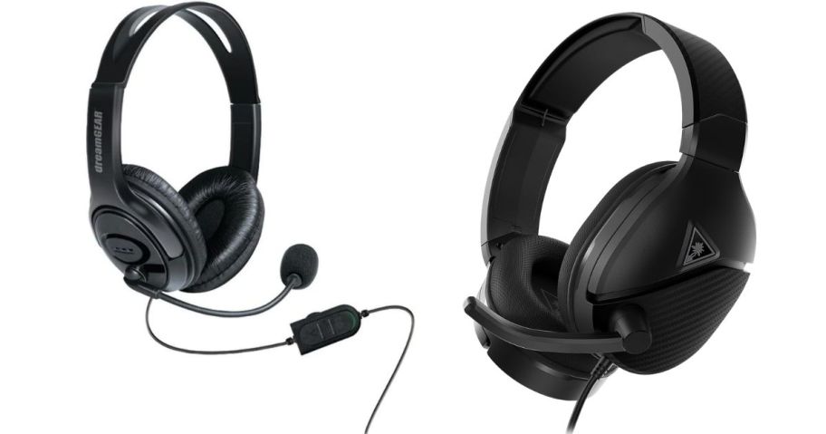 stock image of two different head sets