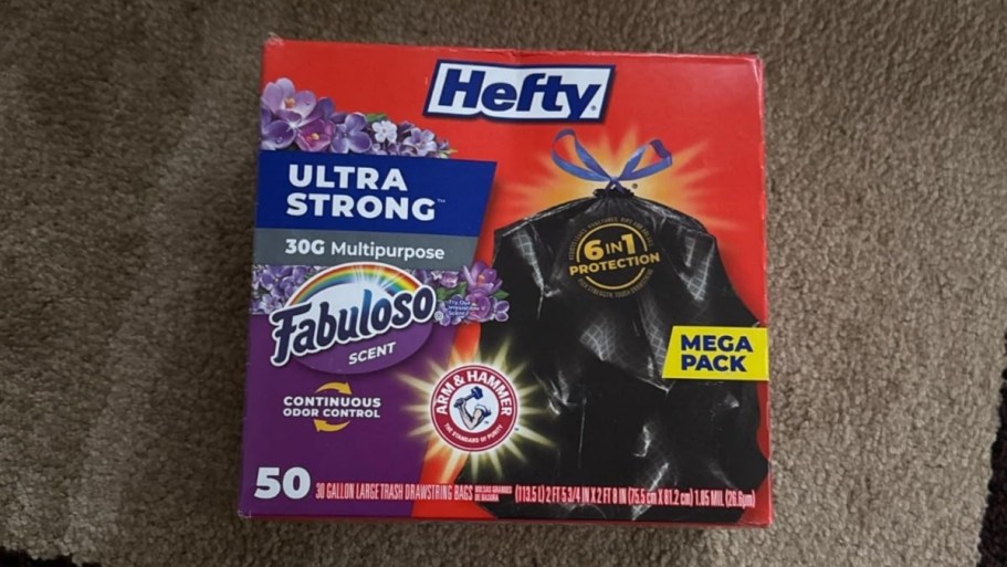 Hefty 30-Gallon Fabuloso Trash Bags 50-Count Just $12 Shipped on Amazon