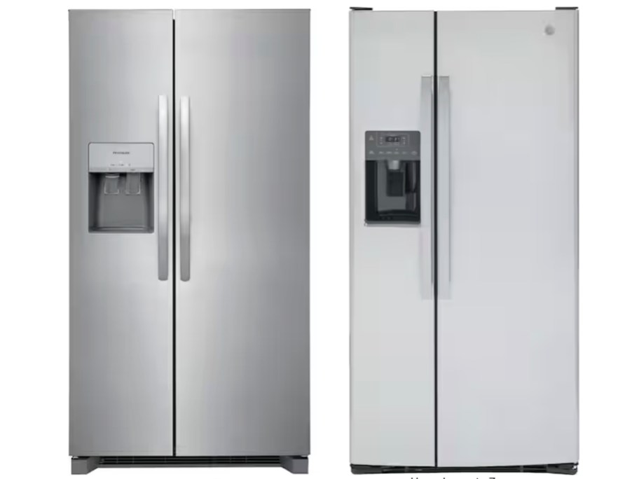 two stainless steel refrigerators