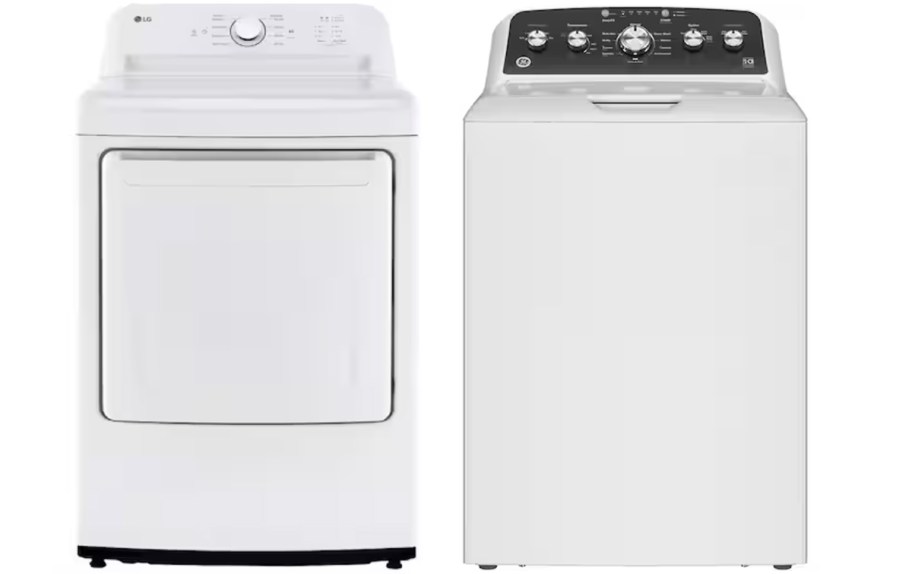 white washer and dryer 