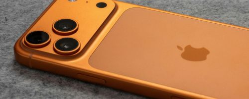 An orange ipHone 17 pro